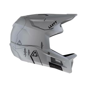 Casque de VTT LEATT Gravity 2.0 en polymère gris technologie Turbine ASTM 360°