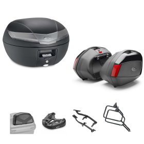 GIVI V40 TECH Topcase-Kit V35 Smoke/Rot Koffer 40/35L für HONDA