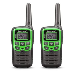 Paire de talkies-walkies MIDLAND XT30 noirs et verts avec câble USB