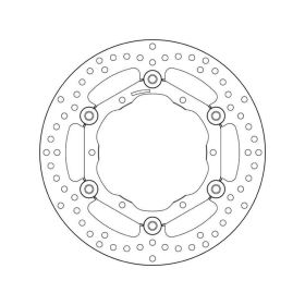 Disque frein flottant BREMBO 78B40813 série or inox D.250 épaisseur 3 mm 6 trous