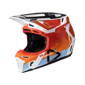 Casco motocross LEATT Moto 8.5 Composite Glamis arancio con maschera 5.5