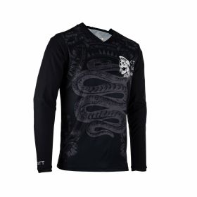 LEATT Gravity 3.0 Langarm MTB-Trikot Schwarz IceYarn Recyclingstoff
