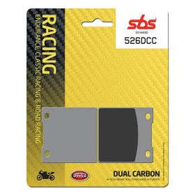 Coppia pastiglie freno SBS mescola carbonio 526DCC Racing per HONDA