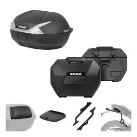 SHAD Komplettset SH47 weiß und SH38X carbon für BMW F 750/800/850 GS