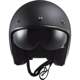 Casco Jet LS2 OF601 BOB II Solid Nero Opaco