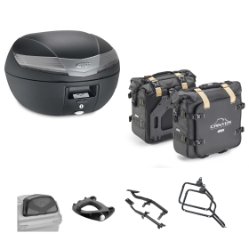 GIVI V40 TECH Kit de Top Case CANYON Noir Fumé 40/25L pour YAMAHA