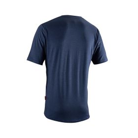 Maglietta maniche corte LEATT Tech Denim blu tessuto tecnico elasticizzato