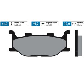 POLINI Bremsbelag-Paar gesinterte Verbindung 41x94,2x10 mm