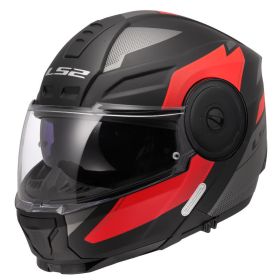 Casco Modulare LS2 FF902 SCOPE II Duria Nero Opaco Rosso