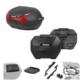 Kit completo SHAD SH47 rosso e SH38X carbon per VOGE 650 DS / DSX