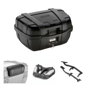 GIVI TREKKER LITE schwarz 52L Topcase-Kit für VOGE VALICO DSX RALLY