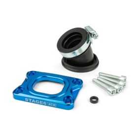 Collettore aspirazione STAGE6 360° blu per MIKUNI TM24