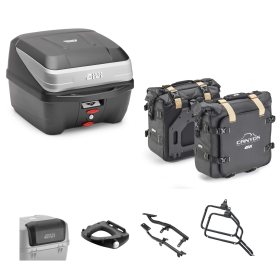 GIVI B32N Top Case Kit CANYON Tasche Rauch Schwarz 32/25L für YAMAHA