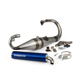 Échappement complet Stage6 Pro Replica MK2 Bleu pour Peugeot Speedfight