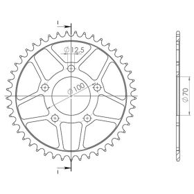 CORONA IN ACCIAIO PASSO 525 - Z 45 DENTI (DIS.00033)