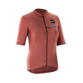 LEATT Endurance 5.0 Damen MTB Trikot Dust Red UPF 50 4 Taschen