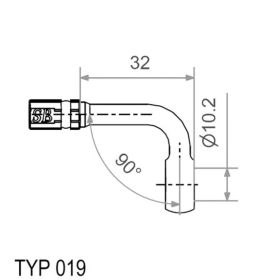 Raccordo ad anello MATTHIES TYP019 oro 10mm 90