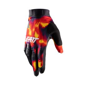 LEATT 1.0 GripR MTB Gloves Red Heatmap MicronGrip Palm Touchscreen