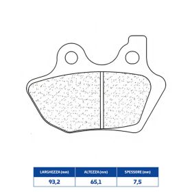 Plaquettes de frein arrière en composé fritté CL BRAKES 2958RX3 pour HARLEY DAVIDSON