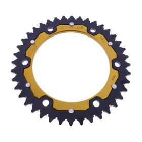 Corona ZF 40 denti passo 525 oro nera dual per Honda