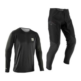 LEATT Gravity 1.0 MTB-Anzug für Kinder Schwarz Trikot und Aero-Hose