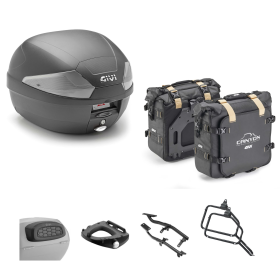 Kit GIVI bauletto B29 TECH borsa CANYON nero fumè 29/25L per YAMAHA