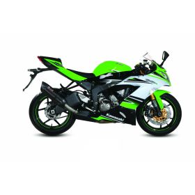 MIVV Black Slip-on Exhaust Approved for KAWASAKI zx-6 r 636 2013-2016