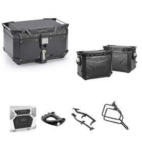 GIVI EVO SMART Gepäckkoffer-Kit Aluminium schwarz 58/44L für SUZUKI GSX S GX