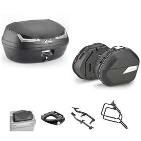 Kit GIVI bauletto SIMPLY IV TECH borsa WL900B nero fumè 45/25L per KAWASAKI KLE VERSYS