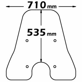 Parabrezza ISOTTA intercambiabile 535x710mm per VESPA gt/gts