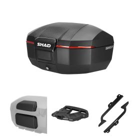 Kit top case SHAD SH51 aspect carbone pour MOTO GUZZI V7 Special Edition / Stone