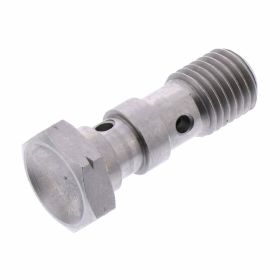 MATTHIES double banjo bolt M10x1.25 en acier inoxydable argent