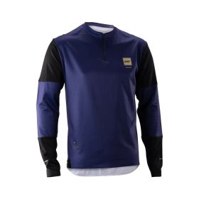 Maglia MTB LEATT Endurance 3.0 maniche lunghe blu galassia WarmYarn 3 tasche YKK