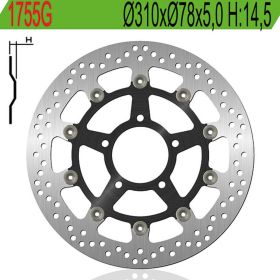 NG Vorderbremsscheibe rechts/links 5 Löcher 10,25 mm für TRIUMPH