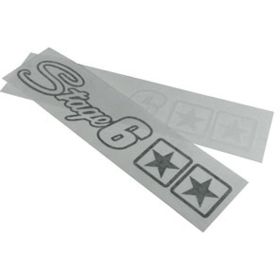 Adesivo Sticker Scritta Logo STAGE6 250 x 450 mm Nero