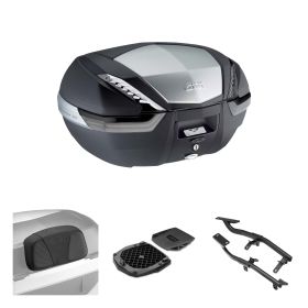 Kit bauletto GIVI V47 TECH nero fumè per MOTO GUZZI V7 850 Stone / Special