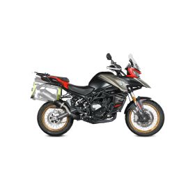 MIVV Oval Black Slip-on Exhaust with Carbon End Cap approved for QJ MOTOR SRT 800 S/X/SX