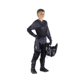 Completo bambino LEATT Moto 3.5 Ride Stealth nero grigio maglia e pantaloni