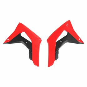 Coppia fianchetti radiatore POLISPORT rosso per Honda CRF