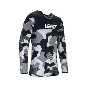 Maillot motocross LEATT Moto 4.5 Enduro Forge gris filet élastique