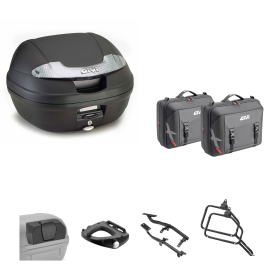 GIVI VISION TECH 34L Topcase-Kit X-LINE Smoke Black 34/33L für SUZUKI DL V-STROM