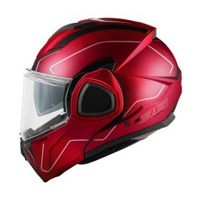 GIVI X36 Fiber Pulse Wendbarer Modularer Helm Bordeauxrot schwarz