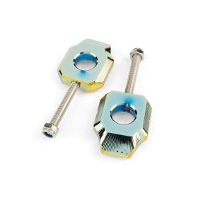 STR8 Neochrom-Kettenversteller-Paar DERBI 15mm