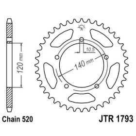 Motorrad hinter kettenrad JT JTR1793.43