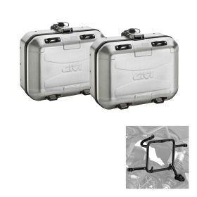 GIVI DOLOMITI Side cases kit aluminum for KAWASAKI KLR 650 / S