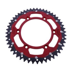 ZF Crown 49 Teeth 520 Pitch Red Black Dual ZFD-897-49-RED