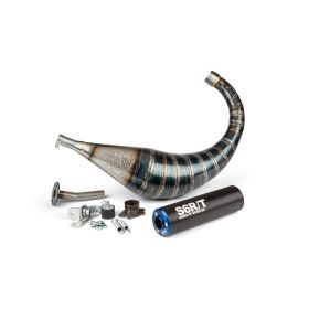 Échappement complet Stage6 R/T 70-80cc Noir/Bleu Derbi