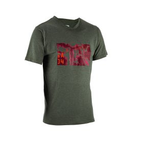 LEATT All-Mountain 2.0 MTB Shirt Pine Green TENCEL Halskragen