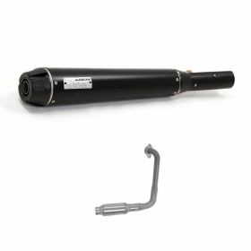 ARROW Rebel Slip-On Rennsportauspuff mit Carbon-Endkappe und Sammler für Yamaha XSR 125