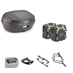 Kit GIVI bauletto ARENA borsa CANYON nero rosso 45/30L per BMW R GS ADVENTURE
